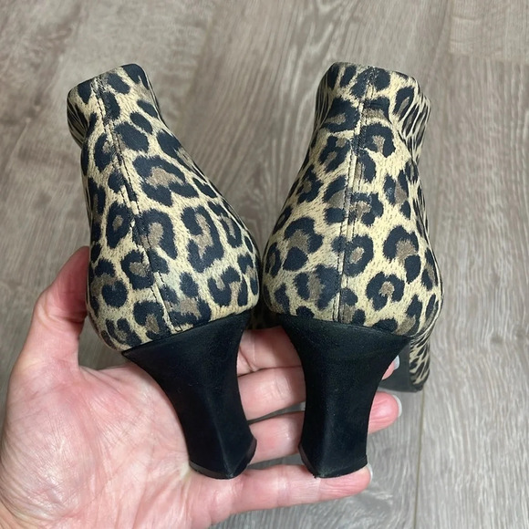 Thierry Rabotin Ella Leopard Vero Cuoio Suede Heel Booties Italian Designer 36.5 - Picture 13 of 15